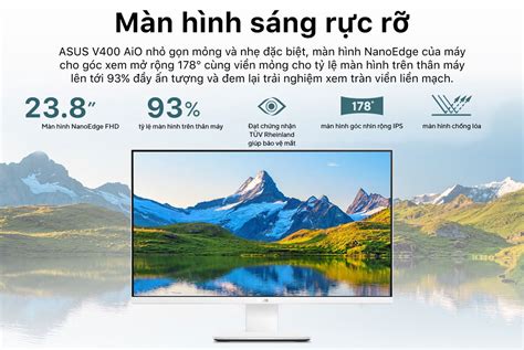 Asus ExpertCenter AIO Main.|V440VAK-I716512W0W|23.8  FHD 1920X1080 16:9 250nit| i7-13620H |16GB DDR5|White|Wireless KB+M|WIN11H